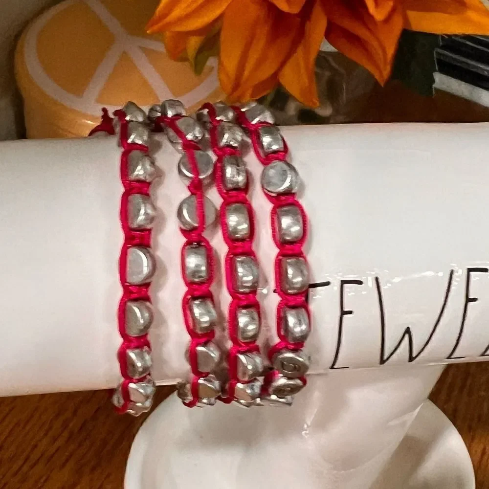 Premier Designs Silver and Pink “Encourage” Wrap Bracelet #PDBR